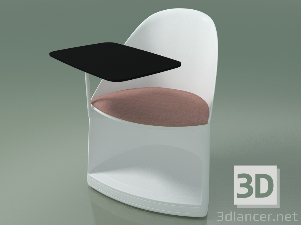 3d model Chair 2302 (with wheels, a pillow and a table, PA00001, PC00001 polypropylene) - preview