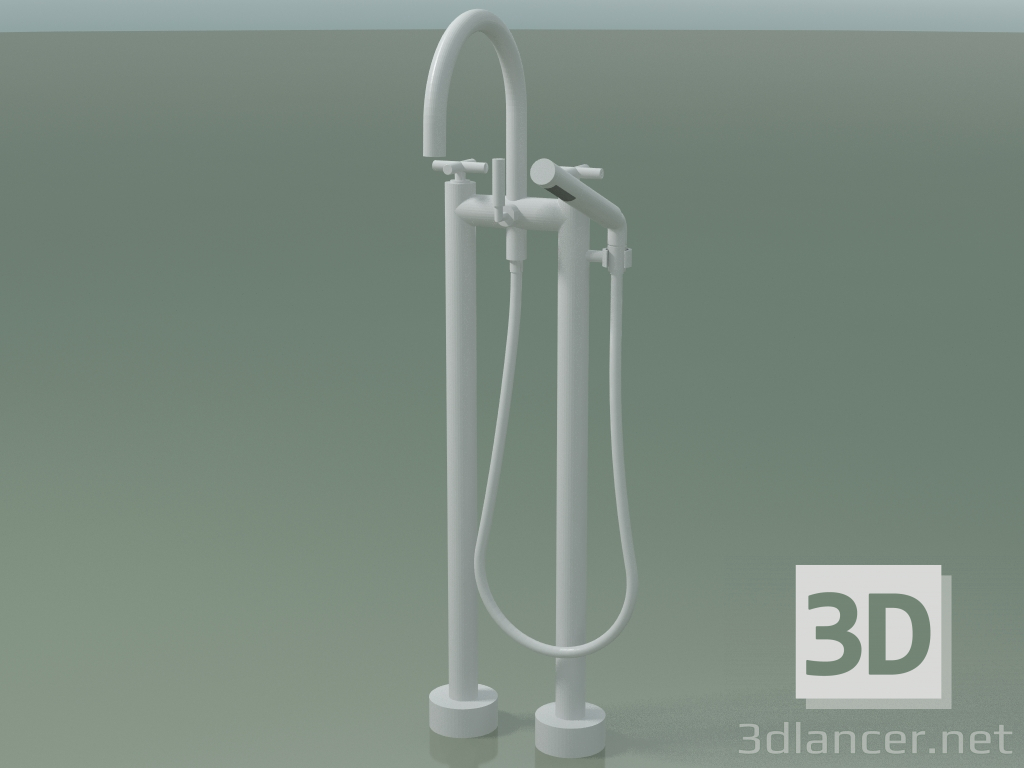 3d model Two-hole bath mixer for free-standing installation (25 943 892-10) - preview