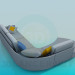 3d model Corner sofa in 4 sections - preview