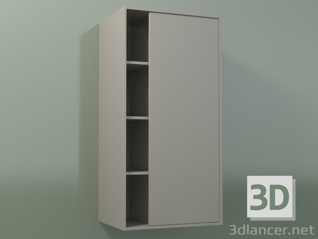 3d model Armario de pared con 1 puerta derecha (8CUCСDD01, Clay C37, L 48, P 36, H 96 cm) - vista previa