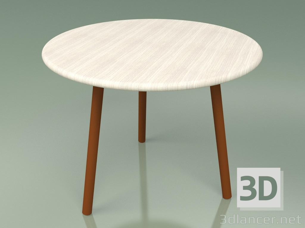 Modelo 3d Mesa de centro 013 (metal ferrugem, teca colorida branca resistente às intempéries) - preview