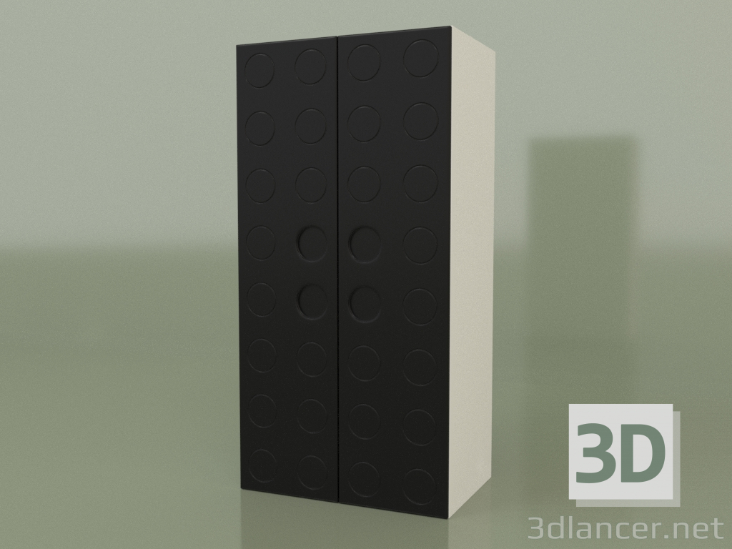 3d model Armario doble (negro) - vista previa