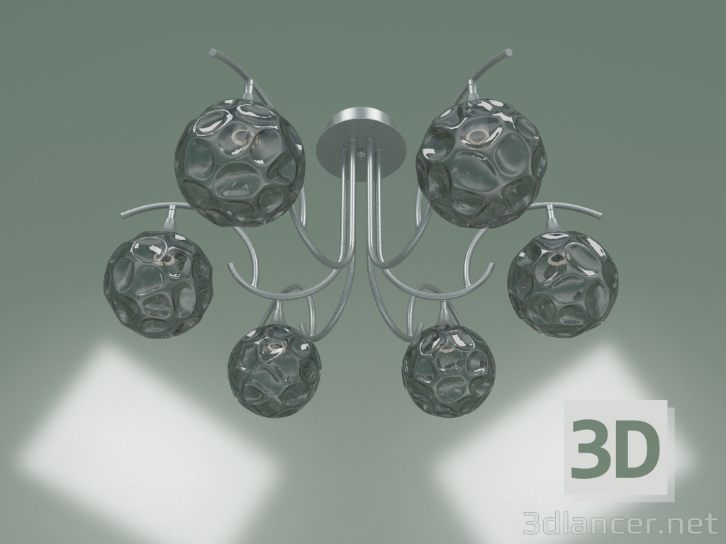 Modelo 3d Candelabro de teto Clio 70102-6 (prata) - preview