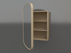 Mirror (with half-open drawer) ZL 17 (460x200x695, wood white)