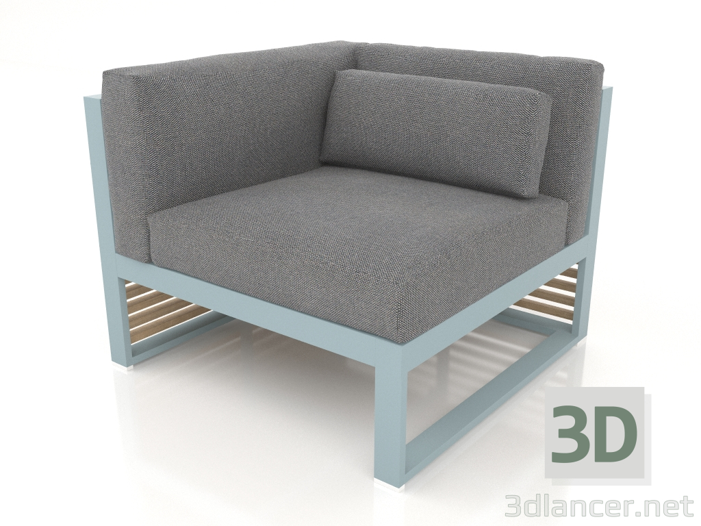 modello 3D Divano modulare, sezione 6 sinistra (Grigio blu) - anteprima