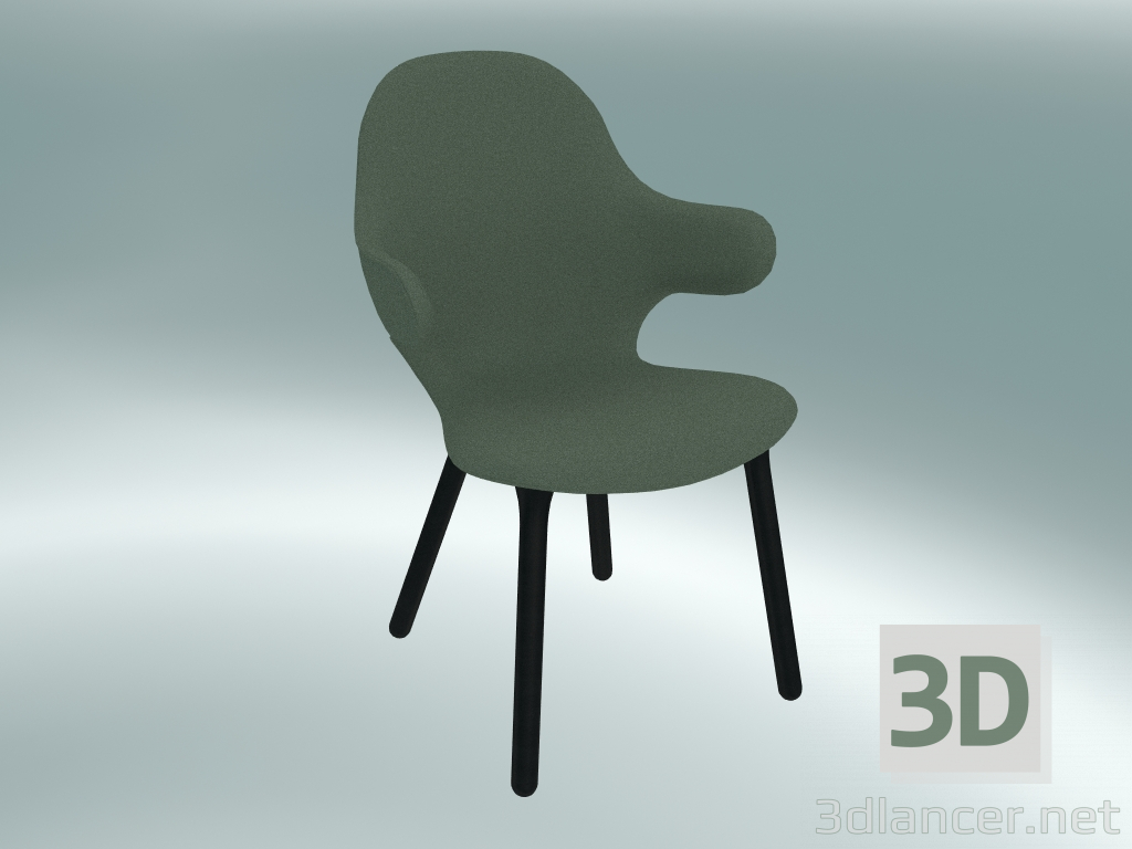 Modelo 3d Prendedor da cadeira (JH1, 59x58 H 88cm, carvalho manchado preto, Divina - 944) - preview