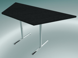 Trapézio com tampo de mesa em perna em T (1500x750mm)