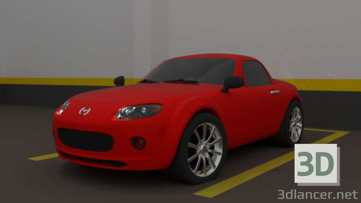 3d Mazda MX-5 Miata 2008 модель купить - ракурс