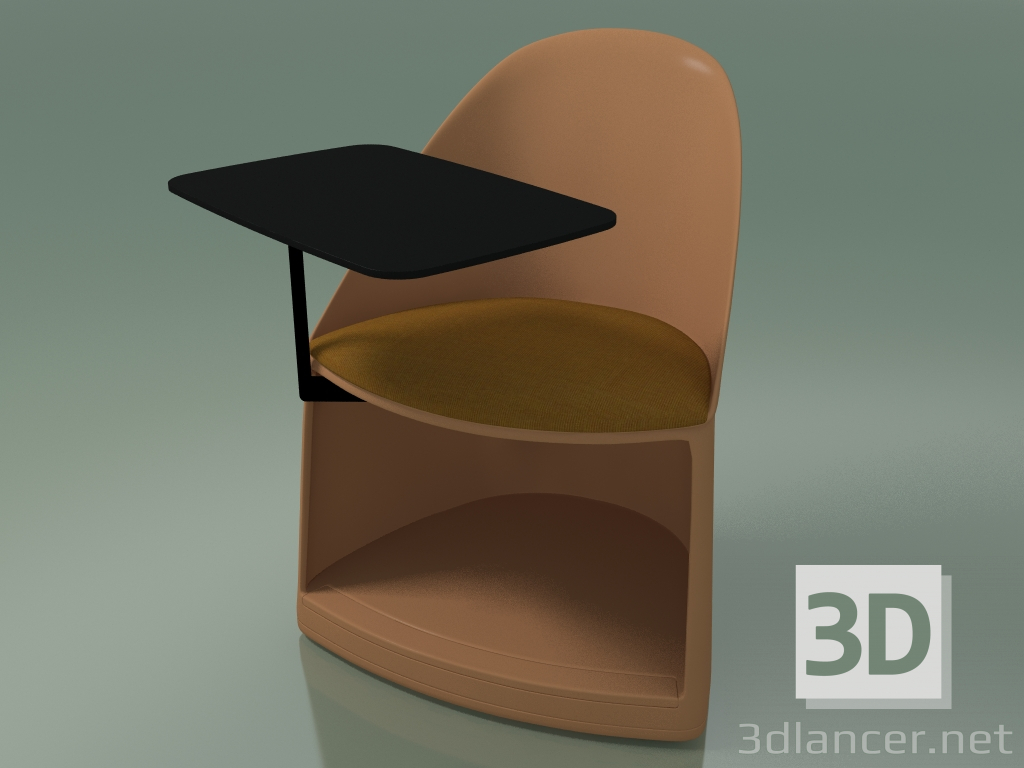 3d model Silla 2302 (con ruedas, una almohada y una mesa, PA00002, polipropileno PC00004) - vista previa