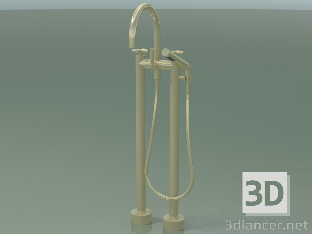 3d model Mezclador de bañera de dos orificios para instalación independiente (25943892-28) - vista previa