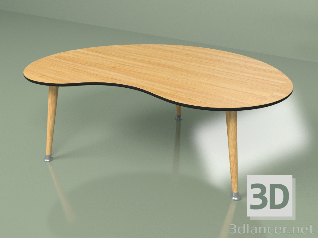 Modelo 3d Mesa de centro folheado a rim (preto) - preview