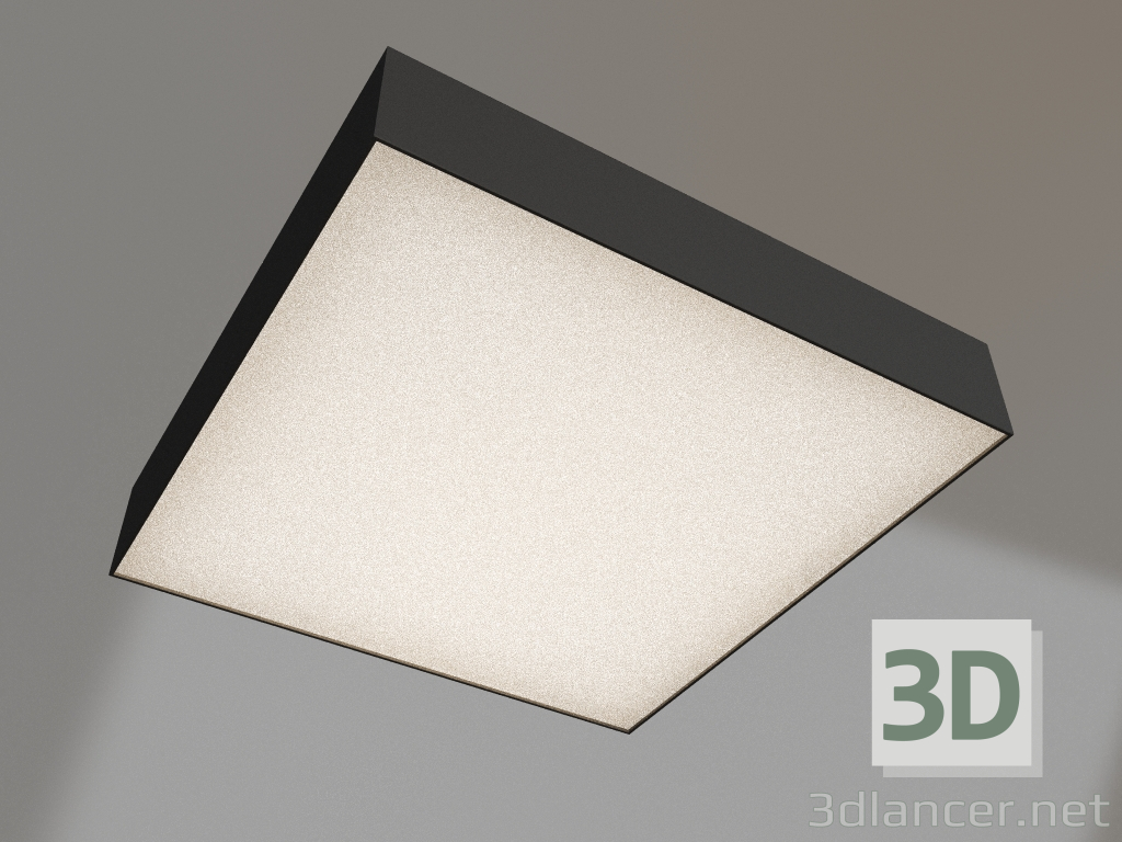 modello 3D Lampada IM-QUADRO-EMERGENCY-3H-S350x350-33W Day4000 (BK, 120 gradi, 230V) - anteprima