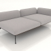 3d model Sofa module 2.5 seater deep with armrest 85 on the right (leather upholstery on the outside) - preview