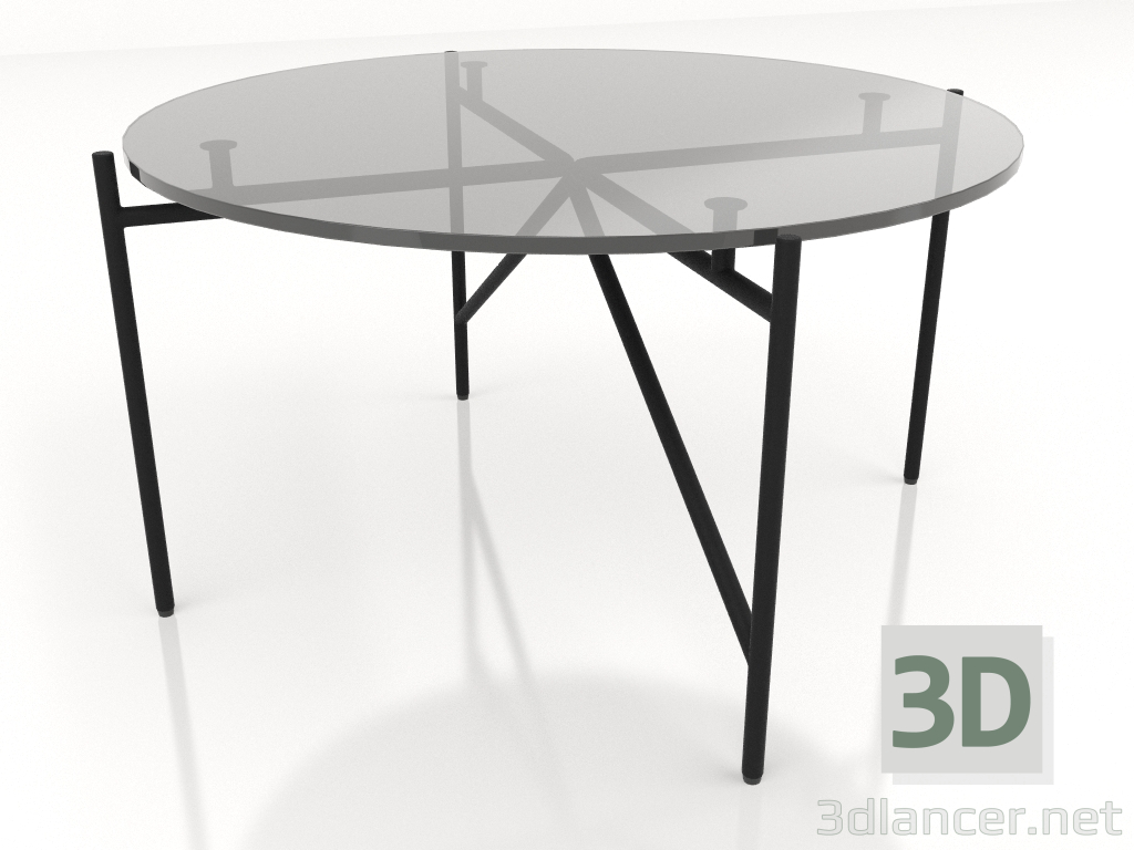 3d model Una mesa baja d70 con tapa de cristal. - vista previa