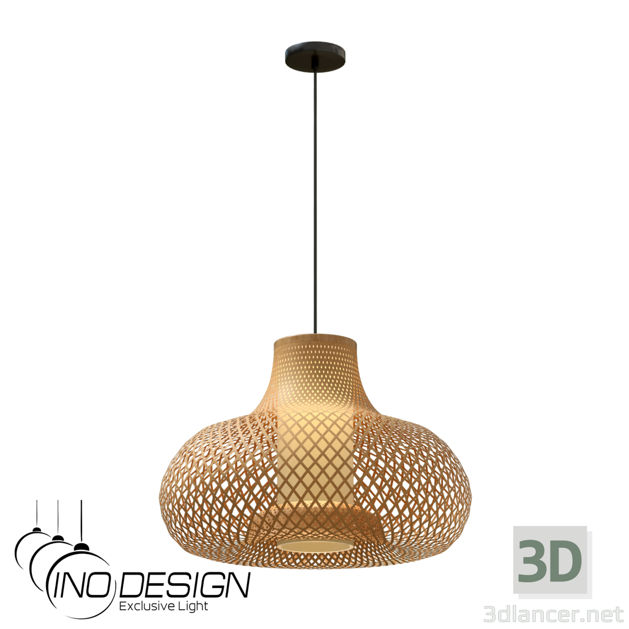 modèle 3D Inodesign Rotin Poire 44.4005 - preview