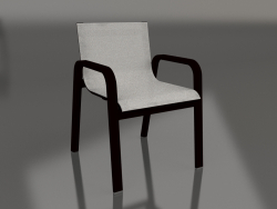 Fauteuil club de salle à manger (Noir)