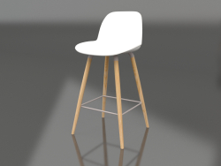 Tabouret de bar Albert Kuip 75 cm (Blanc)