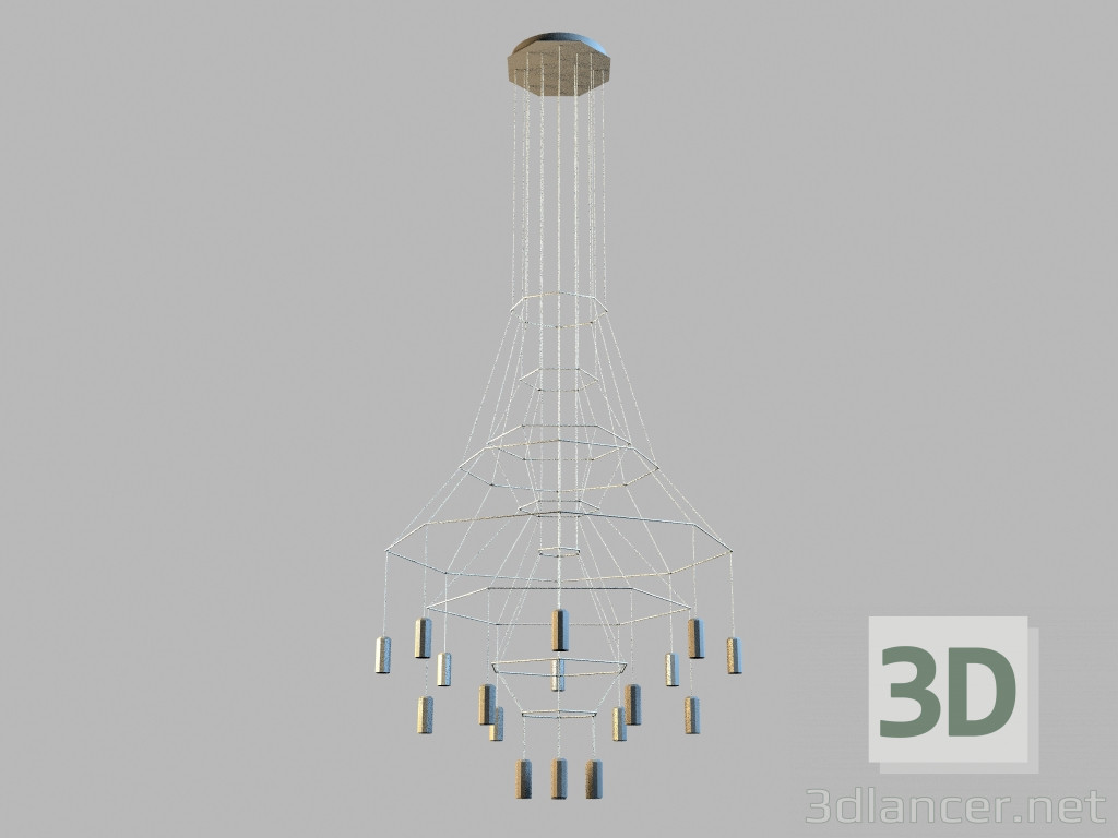 Modelo 3d 0315 luminária, 20 LED - preview