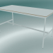 3d model Mesa rectangular Base Alta 85x190x95 (Blanco, Contrachapado, Blanco) - vista previa