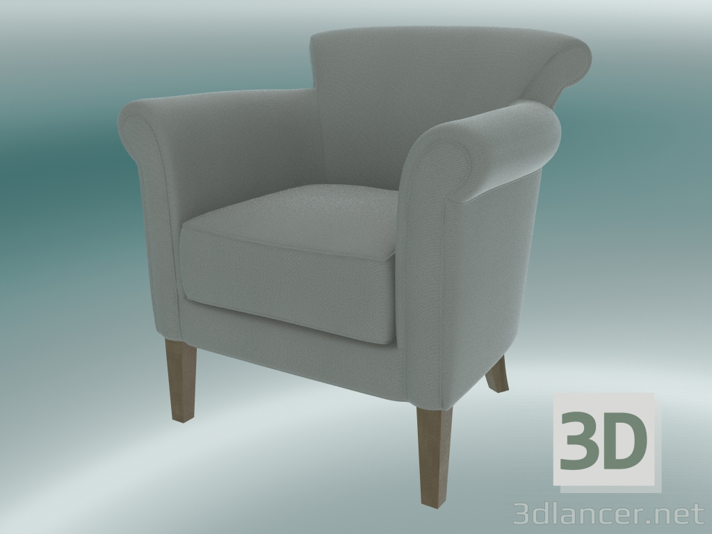 3d model Sillón Denver (gris) - vista previa