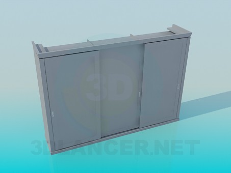 modèle 3D Armoire avec portes coulissantes - preview