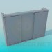 modèle 3D Armoire avec portes coulissantes - preview