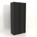 3d model Wardrobe MW 05 wood (1260x667x2818, wood black) - preview