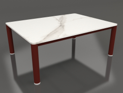 Table basse 70×94 (Rouge vin, DEKTON Aura)