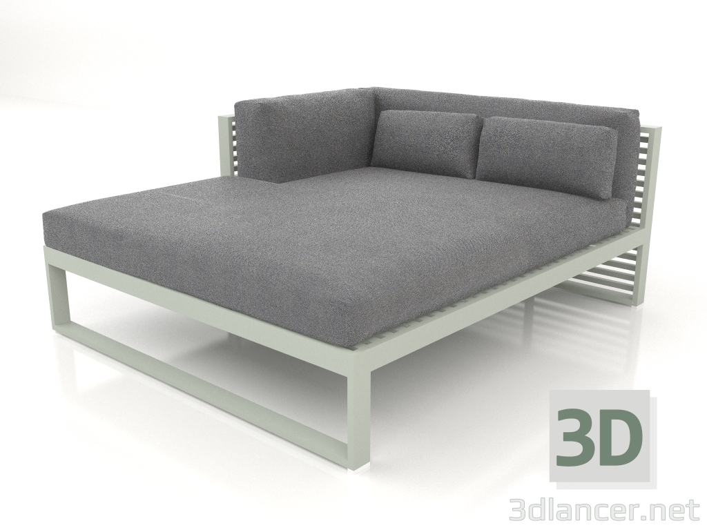 3D modeli XL modüler kanepe, sol bölüm 2 (Çimento grisi) - önizleme