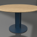 modèle 3D Table à manger Ø130 (Gris bleu, bois Iroko) - preview