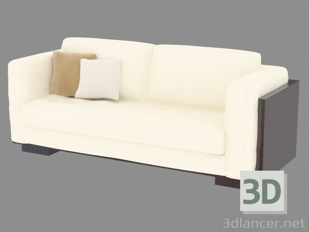 Modelo 3d Sofá de couro moderno - preview