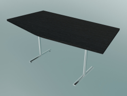 Mesa em forma de V com tampo em T e perna em T (1500x750mm)