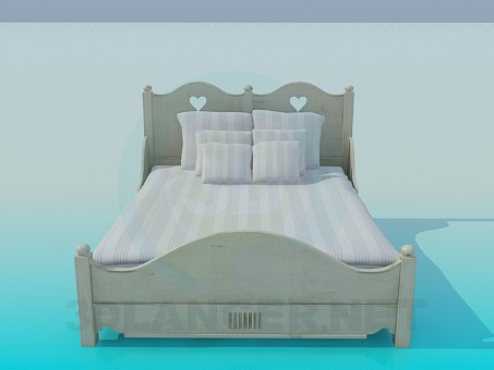 3d model Double bed - preview