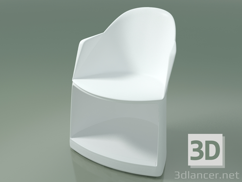 modello 3D Sedia 2304 (con ruote, polipropilene PC00001) - anteprima