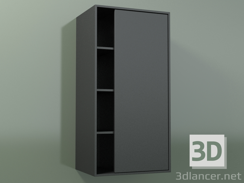 3D modeli 1 sağ kapılı duvar dolabı (8CUCСDD01, Deep Nocturne C38, L 48, P 36, H 96 cm) - önizleme