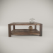 3d Solid wood coffee table model buy - render