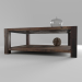 3d Solid wood coffee table model buy - render