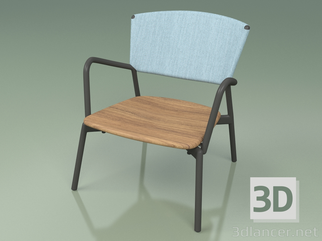 modèle 3D Chaise 027 (Metal Smoke, Batyline Sky) - preview