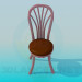 3d model Chair with massive legs and backrest - preview