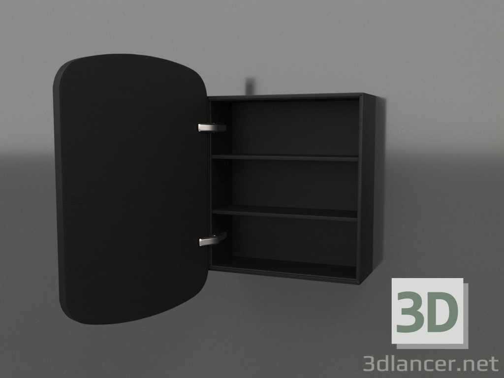 3d model Espejo (con cajón abierto) ZL 17 (460x200x695, madera negra) - vista previa