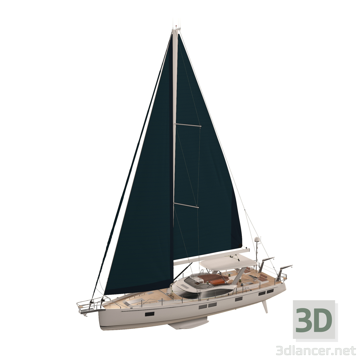 Segelyacht Hylas H57 3D-Modell kaufen - Rendern