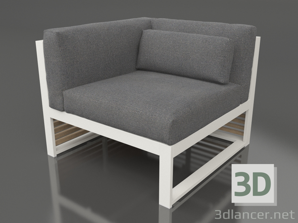 3d model Sofá modular sección 6 izquierda (gris ágata) - vista previa