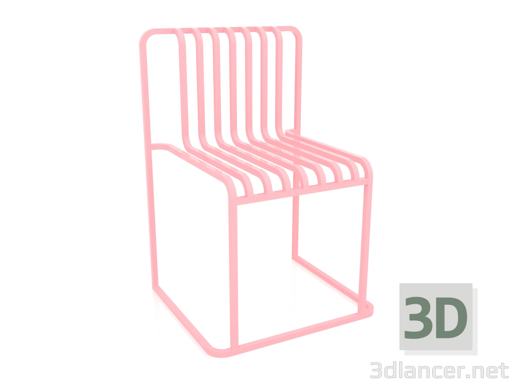 3d model Silla de comedor (rosa) - vista previa