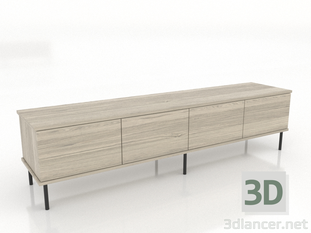 modello 3D Mobile TV 1800 mm (rovere schiarito) - anteprima modello 3D Mobile TV 1800 mm (rovere schiarito) - anteprima