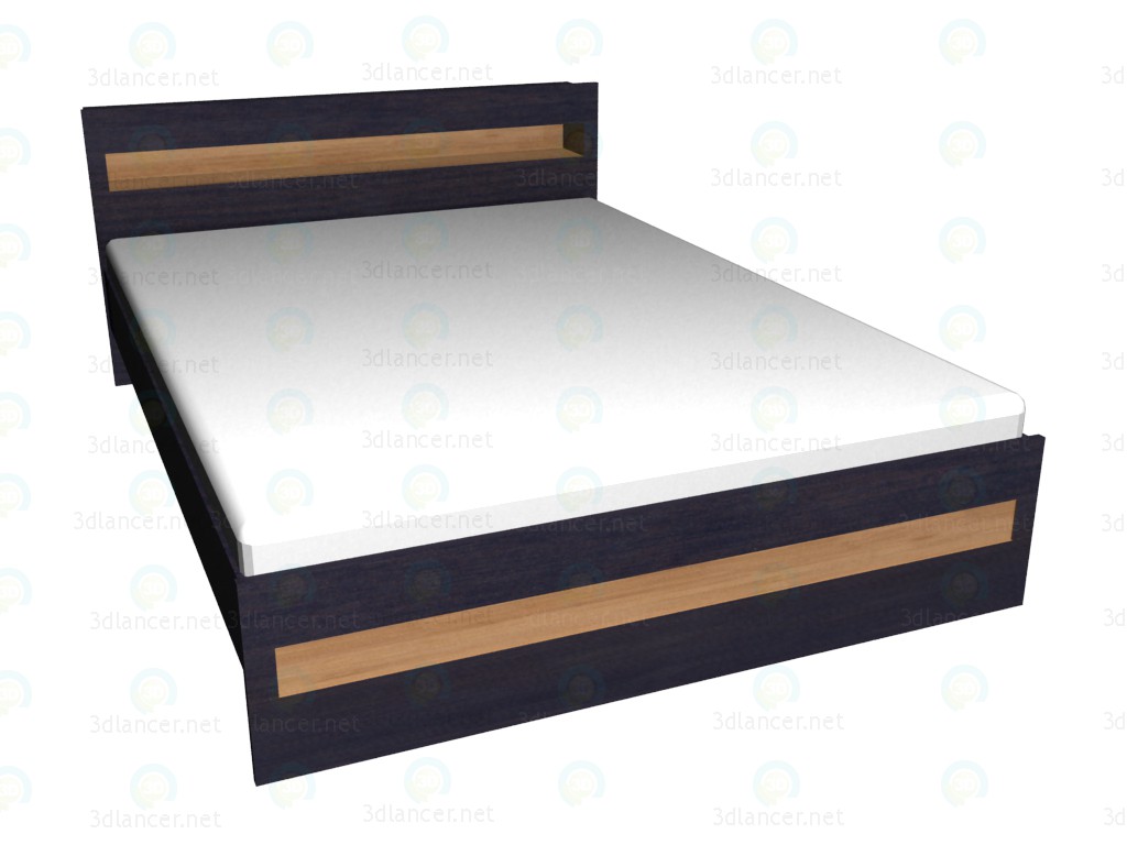 3d model Double bed 160x220 - preview