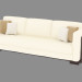 3d model Triple leather sofa - preview