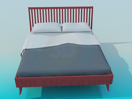 3D Modell Bett - Vorschau