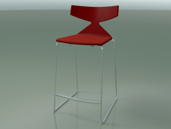 Tabouret de bar empilable 3712 (avec coussin, Rouge, CRO)