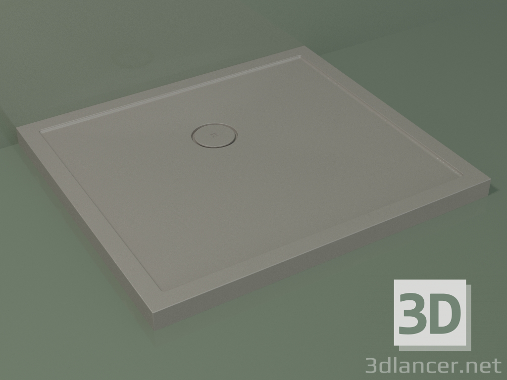 3d model Plato de ducha Medio (30UM0138, Clay C37, 100x90 cm) - vista previa