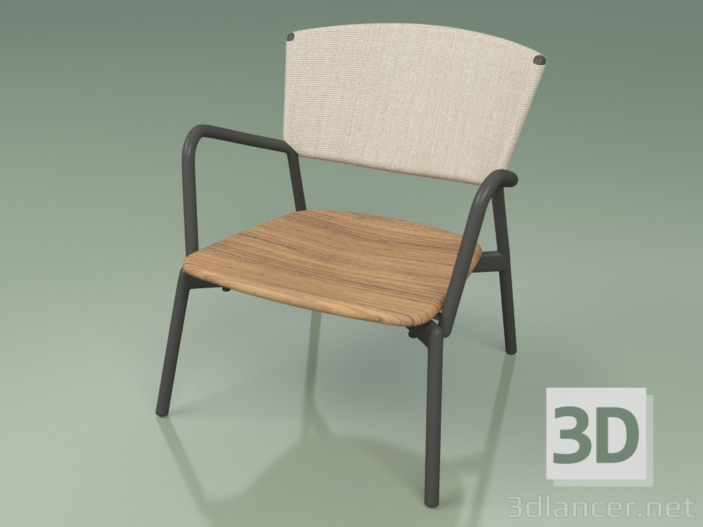 3d model Silla 027 (Metal Smoke, Batyline Sand) - vista previa